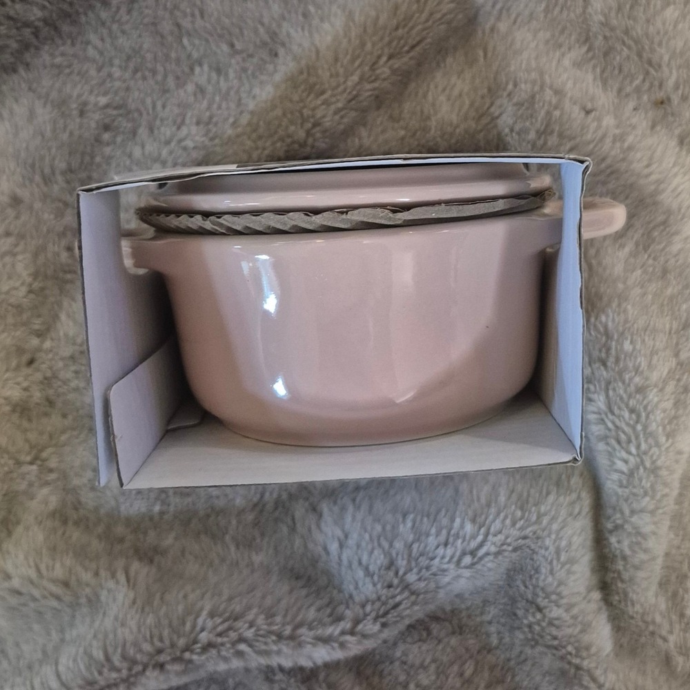 Staub Ceramic Mini Round Cocotte 10cm Light Pink Stoneware Dish 1036118